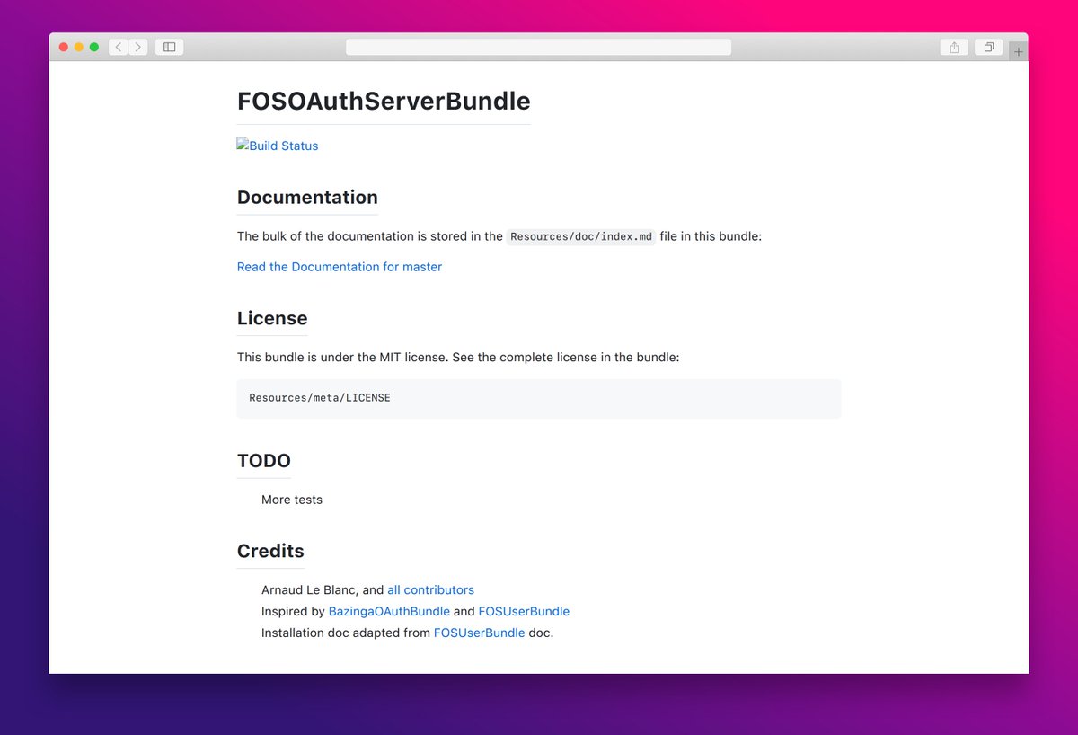essamamdani's tweet image. FOSOAuthServerBundle: An OAuth2 server implementation for your Symfony applications.
#OAuth2 #Symfony #PHP #Bundle