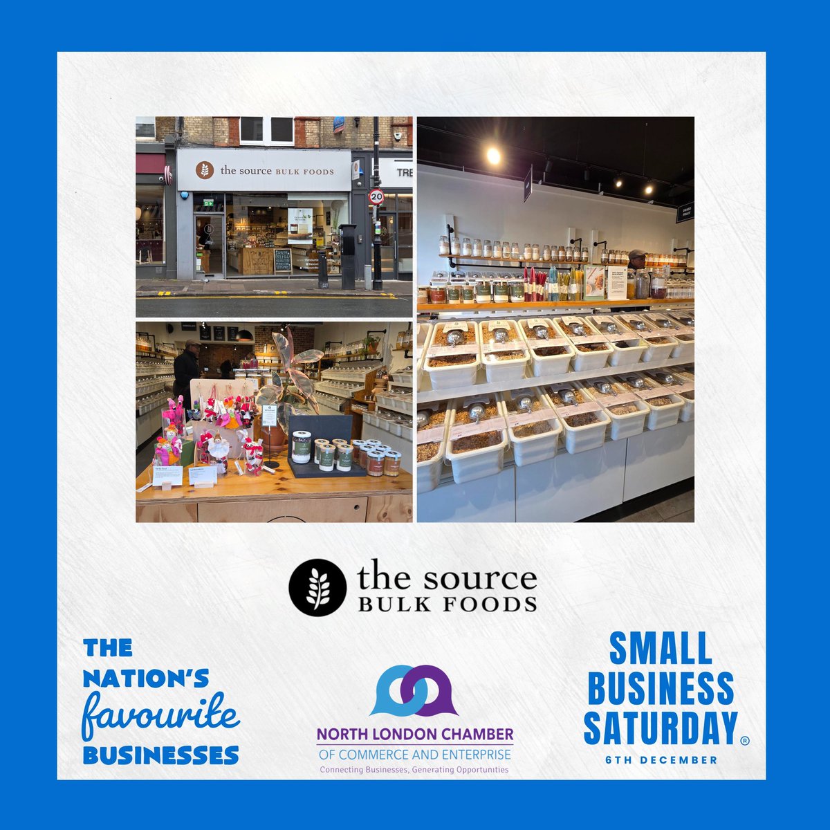 Shop sustainably this #SmallBusinessSaturday with The Source Bulk Foods in Crouch End — offering package-free wholefoods, snacks and pantry essentials.
📍 3 The Broadway, N8 8DU
🌐 thesourcebulkfoods.co.uk/pages/crouch-e…
Support local and #ShopSmall in our North London community.