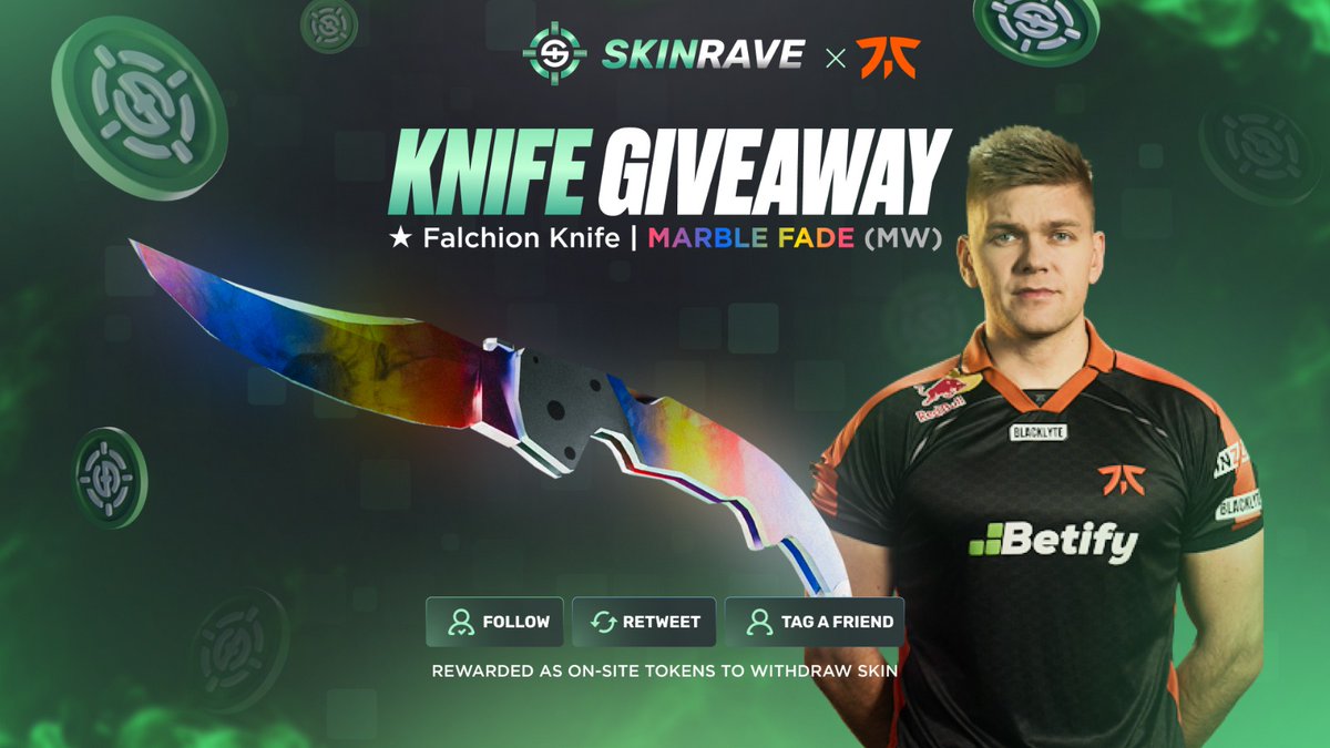blameFFFFF's tweet image. Check out the most recent giveaway with our partners @skinravegg 👀
- Follow me and @skinravegg 
- Follow me on instagram.com/benjaminbremer
- Retweet and tag a friend in comments who needs a knife
- Signup: skinrave.gg/en?r=fnatic and comment your skinrave ID