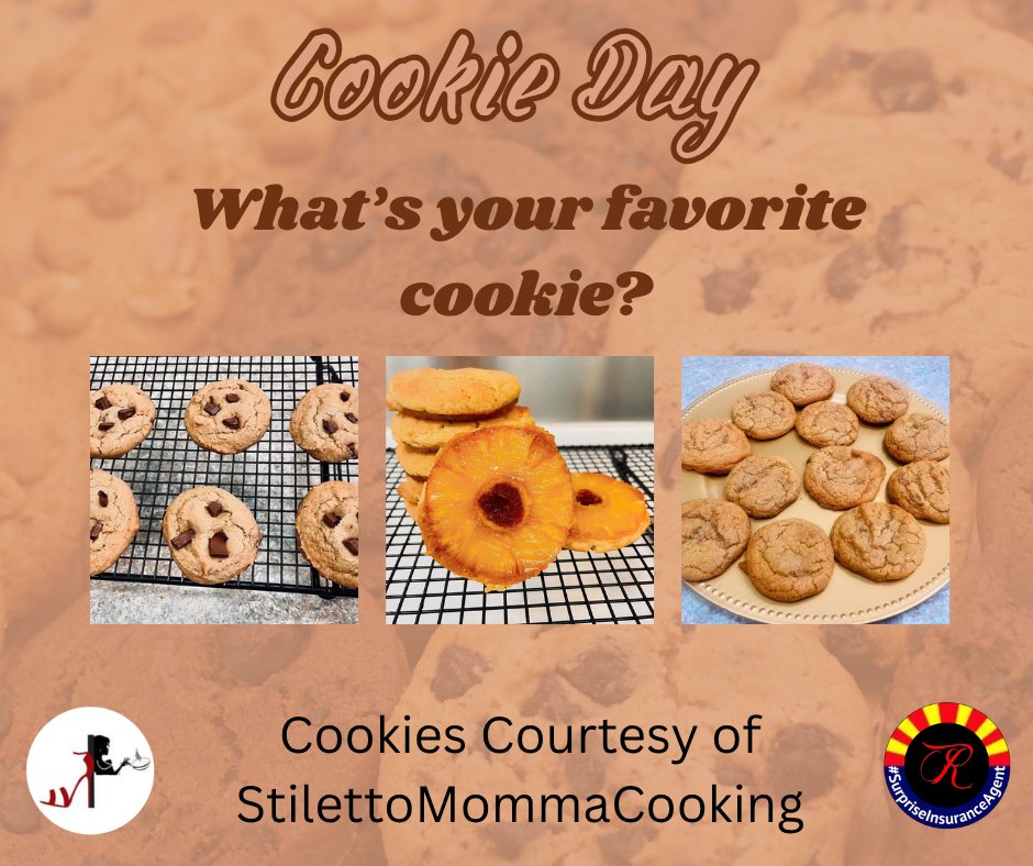 It’s Cookie Day! 

Whether you’re dunking, baking, or sneaking the last one from the jar — today’s the day to indulge guilt-free!

What’s your favorite cookie?

#SurpriseInsuranceAgent
#CookieDay 
#SweetTreats