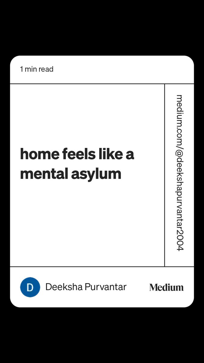 deekshapurvantr's tweet photo. “home feels like a mental asylum“  https://t.co/xsLsnLmXRM

hope y'all like it :) https://t.co/S7ihO07hQg