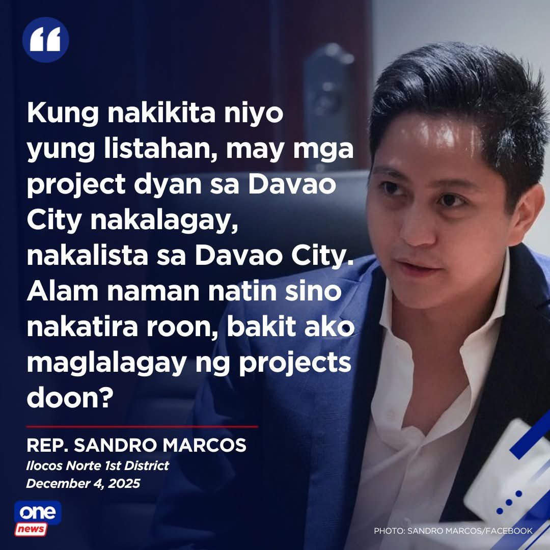 LOUDER, <a href="/sandromarcos7/">Sandro Marcos</a>, LOUDER!

Sandro didn’t need a speech or a defense strategy.

He only needed one question: the kind that makes you wonder why they even expected us to believe the lie:

“Kung nakikita niyo yung listahan, may mga project dyan sa Davao City nakalagay,