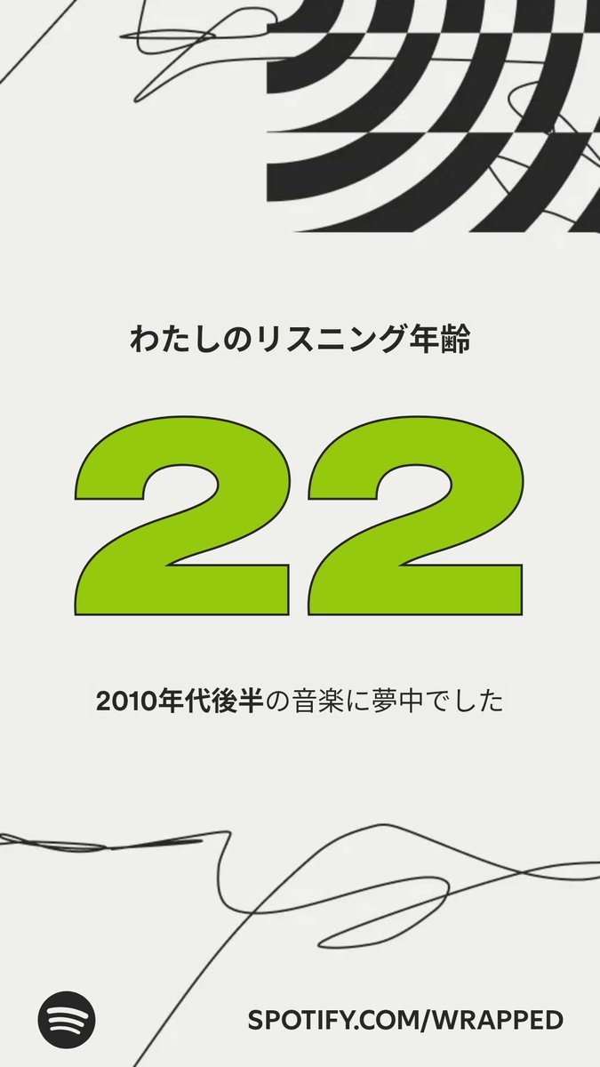 diexdred2200's tweet photo. #Spotifyまとめ による、わたしのリスニング年齢はこちら！ 
時折色んな曲入れてるから。最近のタイアップ曲とかも含まれてます。

https://t.co/1YCOYXK069 https://t.co/w8ZFAeBcpt