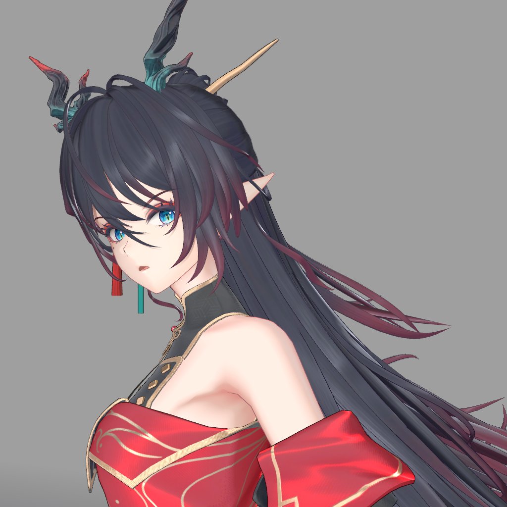 表情確認ついでにテストレンダリング
商品ページの画像に高画質版載せておきました。
spicavr.booth.pm/items/7697824
#Reien3D