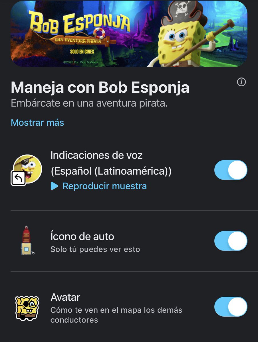 WazeArg's tweet image. Miren quien llegó 

Maneja con Bob Esponja Embárcate en una aventura pirata. waze.com/ul?bundle_camp…