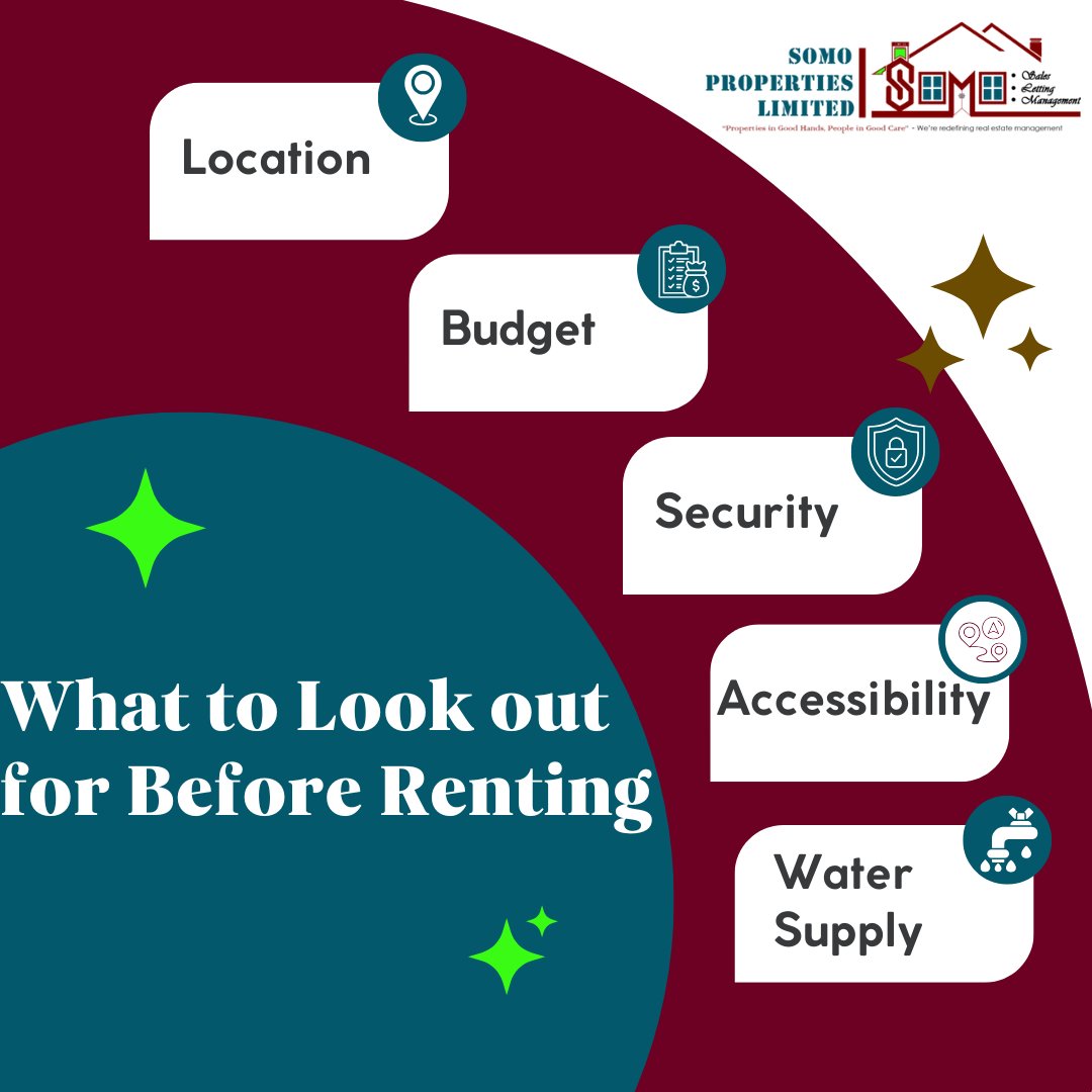 SomoProperties's tweet photo. Renting soon? Don’t skip the essentials.
A quick checklist can save you from costly surprises.
We help you find a home that truly fits your needs.
#rentalchecklist #realestatekenya #propertymanagementkenya #peopleingoodcare #propertiesingoodhnads #somopropertieske https://t.co/dH8VnaS3LW