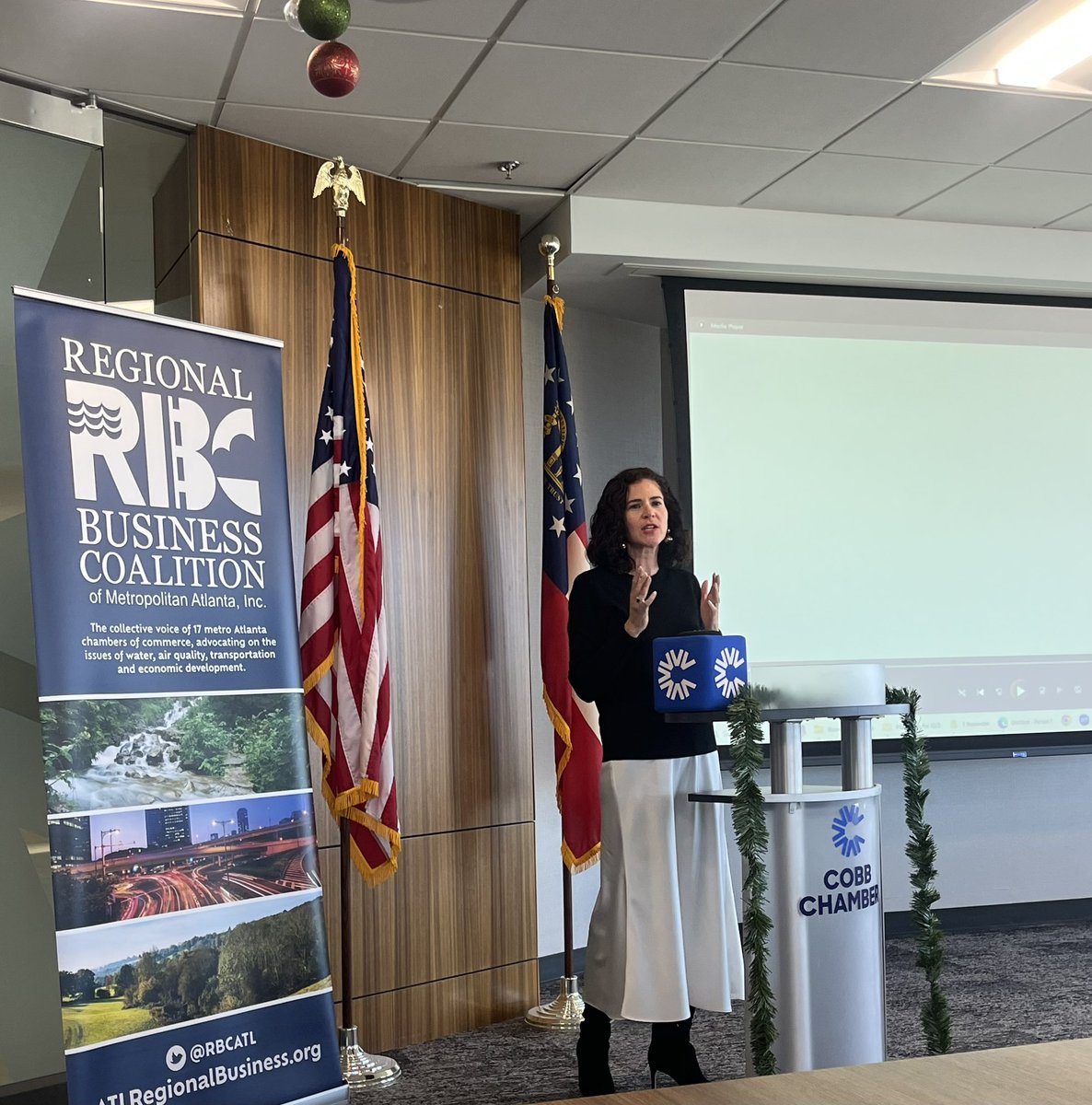 RBCATL's tweet photo. Thank you to @GeorgiaDOL @CommissionerBRH Barbara Rivera Holmes for taking the time to speak with our board about all of the great work going on at Department of Labor. A great final meeting of 2025! https://t.co/IXIqLLyUak