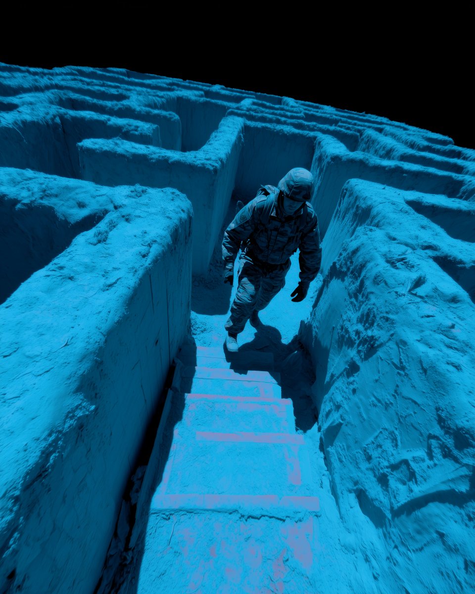 rj_combes's tweet photo. Drop #24 tonight
βBlue Mazeβ β 10 editions only.
He has been walking these corridors for 17 days.
The map stopped making sense on day 3.
Coldest piece Iβve ever made.
Live now β πhttps://t.co/ZDNWeNJgj6
#NFT #AIArt #Warcore #Dystopia https://t.co/YxAQpqxyno