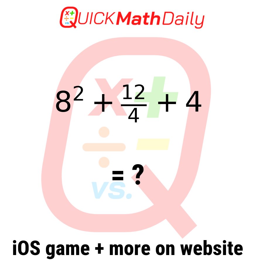 QuickMathDaily's tweet image. 🔍 Can You Outsmart This Math Problem? 🧠 

Prove It By Commenting Below!👇

See more on QuickMathDaily.com 👀 ✅