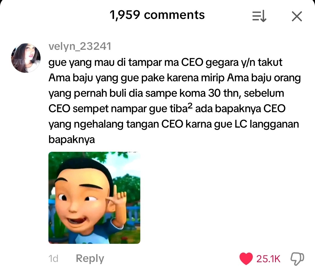 baseconvo's tweet photo. 💭 guyss ayo bikin jokes per y/n an ini 😭😭😭 https://t.co/w2GWXhg8Pj