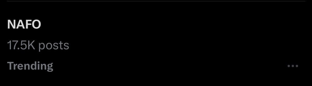 We are trending on X 

NAFO Expansion Is Non Negotiable.