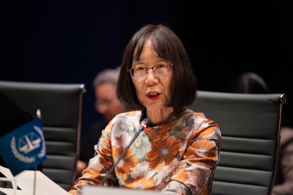 JBisiono7650's tweet image. #ICC President Judge Tomoko Akane at plenary meeting on cooperation #ASP24: “Cooperation is all the actions of States that ensure the proper functioning of the Court.”