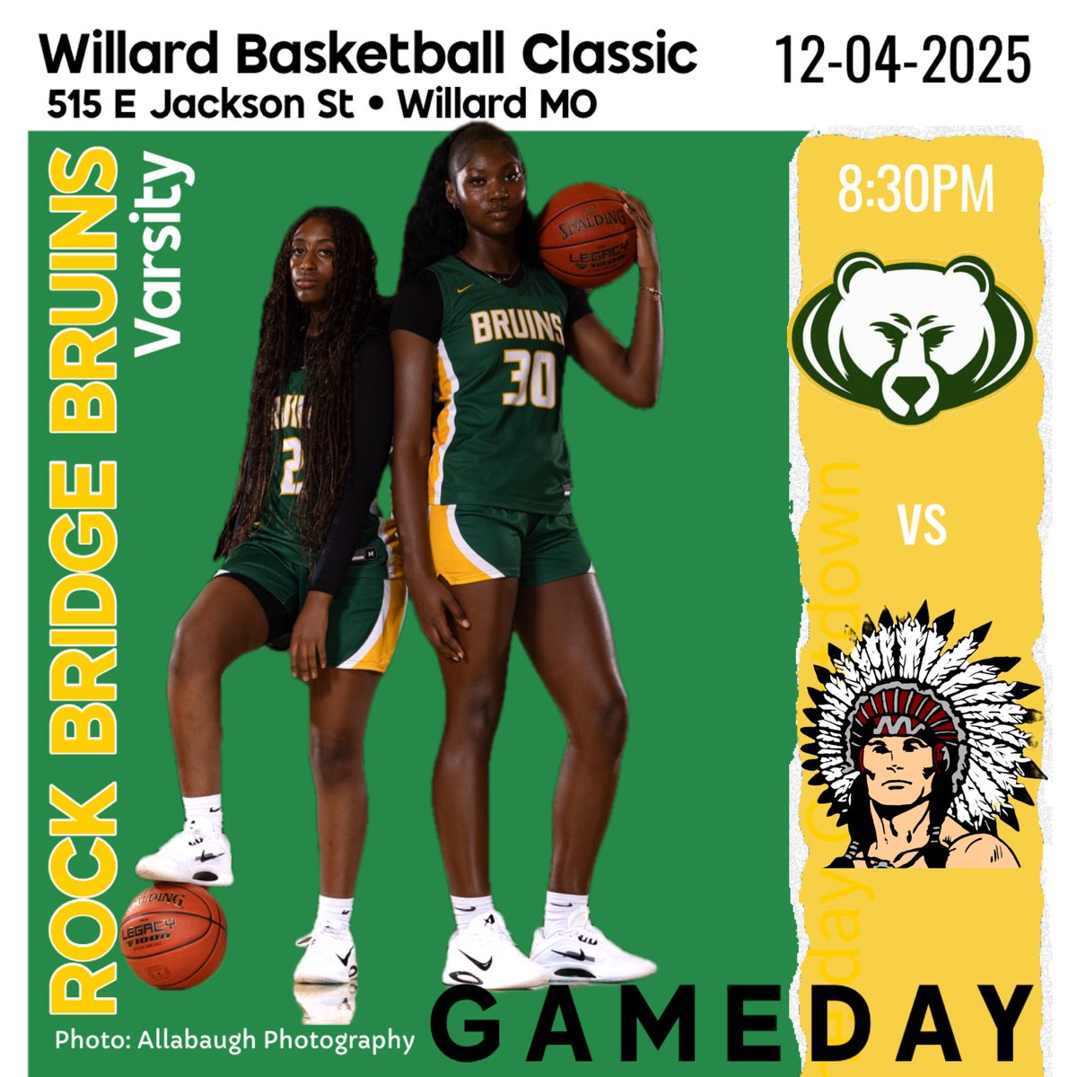 RockBridgeGBK's tweet image. GAMEDAY!! Bruins begin play in the Willard Classic. Let’s Go Bruins! 💚💛🏀 #lockin