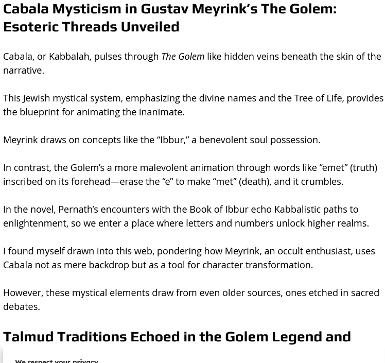 fedelmayer's tweet photo. 🧵Meyrinks "Golem" deals with Jdsm, Kabbalah+and selfhatred-
its protaganist trying to kill the Golem within is INTENDED to represent internalized jwsh antisemitism!
The quote is more than a superifical match+was present in most Nazis private libraries.
https://t.co/cU4dwJNcxo https://t.co/NBoHoWeHU3
