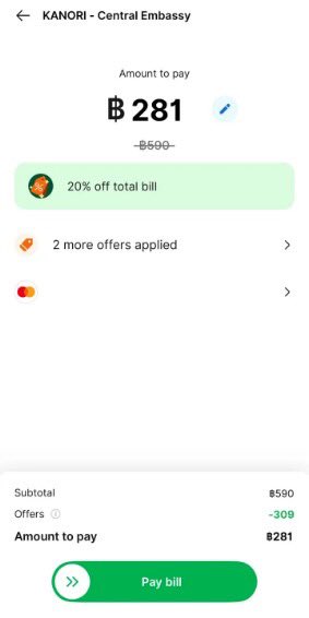 isasbenz's tweet image. คือเพิ่งรู้ว่า Grab Dine Out มันเวิร์กจริง แค่ใส่ราคาตามบิล + โค้ด NEWDINEOUT กับโค้ดธนาคาร ได้ลดไป เหลือ 281.- เองอะ  ทึ่งมาก