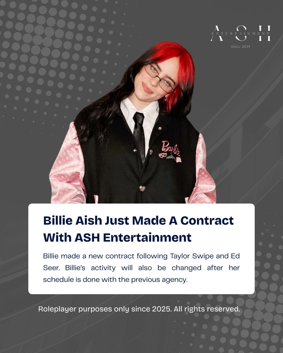 ASHEnt_'s tweet image. ͏

𝐁𝐢𝐥𝐥𝐢𝐞 𝐀𝐢𝐬𝐡 𝐉𝐮𝐬𝐭 𝐌𝐚𝐝𝐞 𝐀 𝐂𝐨𝐧𝐭𝐫𝐚𝐜𝐭 𝐖𝐢𝐭𝐡 𝐀𝐒𝐇 𝐄𝐧𝐭𝐞𝐫𝐭𝐚𝐢𝐧𝐦𝐞𝐧𝐭 ...𝙨𝙚𝙚 𝙢𝙤𝙧𝙚

͏