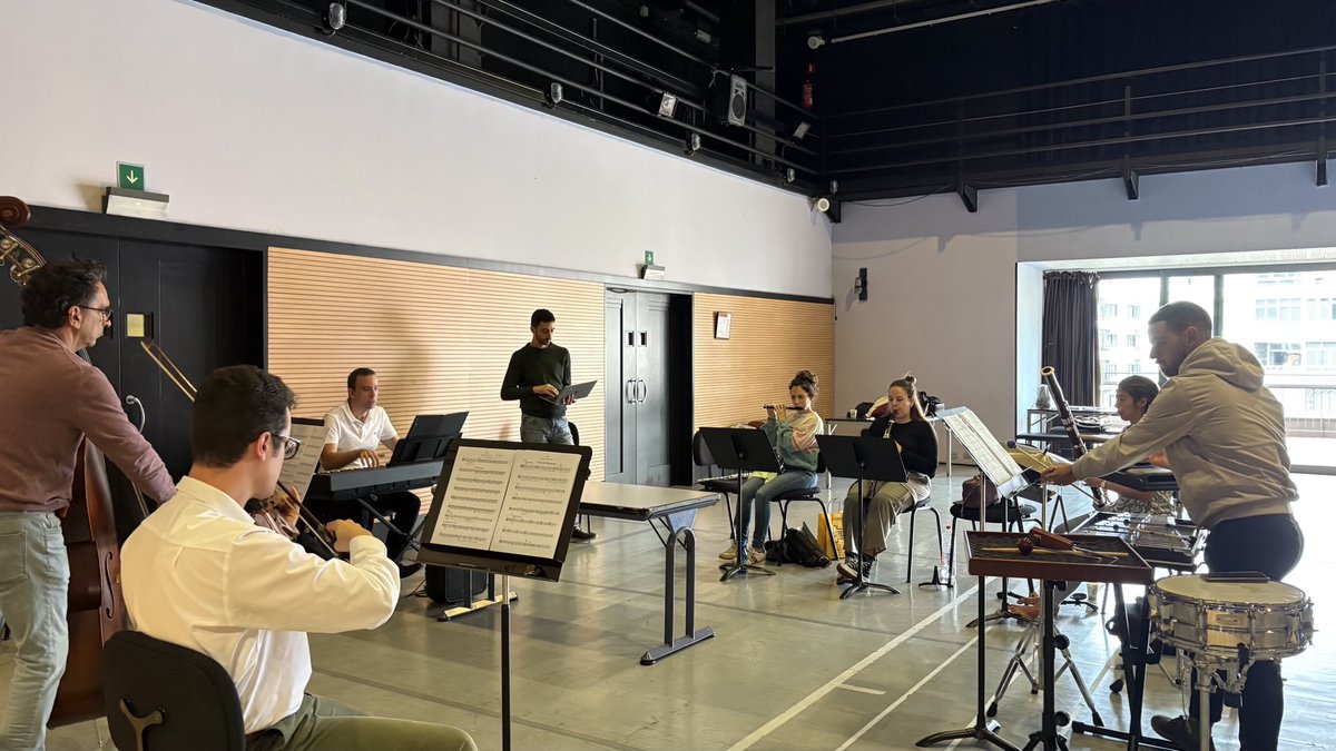 Por fin ensayando con los instrumentistas!