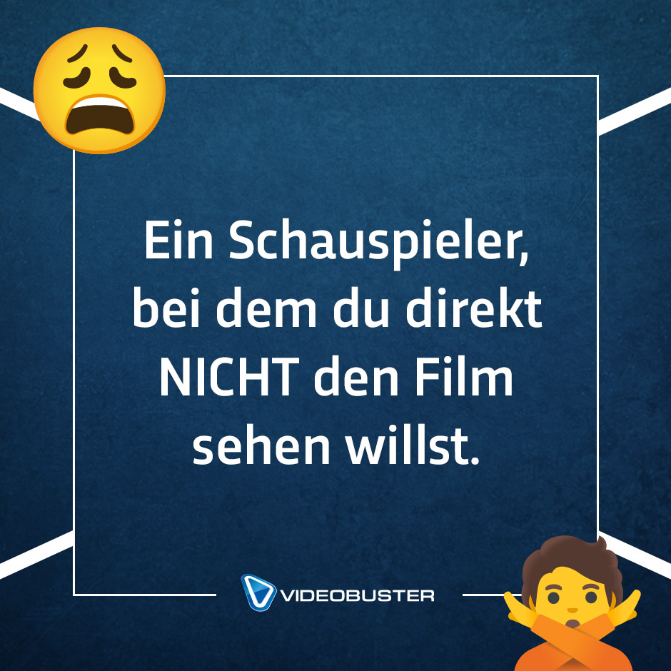 ❔Endlich mal wieder eine #FilmfanFrage aus der Rubrik #DeineFilme, oder in diesem Fall eine Meinungsumfrage:📺"Ein Schauspieler, bei dem du direkt NICHT den Film sehen willst."🫣

🎂Diese #Schauspieler haben heute übrigens #Geburtstag:▶️ videobuster.de/geburtstage/he…