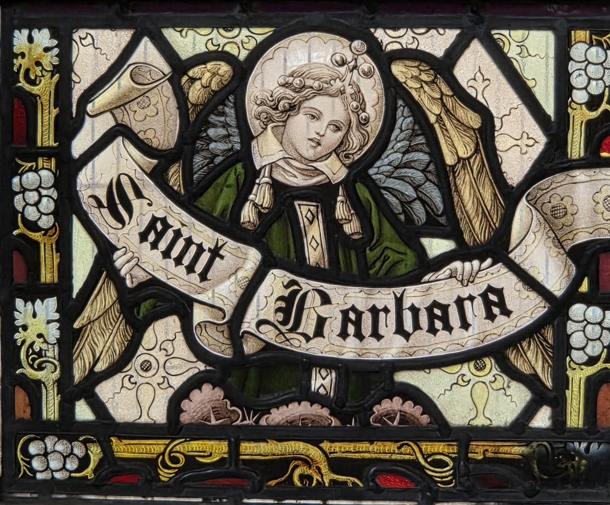 bcdyingmuseum's tweet photo. St Barbara for her feast day at St Barbara Ashton under Hill.
Glass by F. Holt &amp; Co Warwick.

#adventangels #stbarbara #stainedglass https://t.co/ejligHFijX