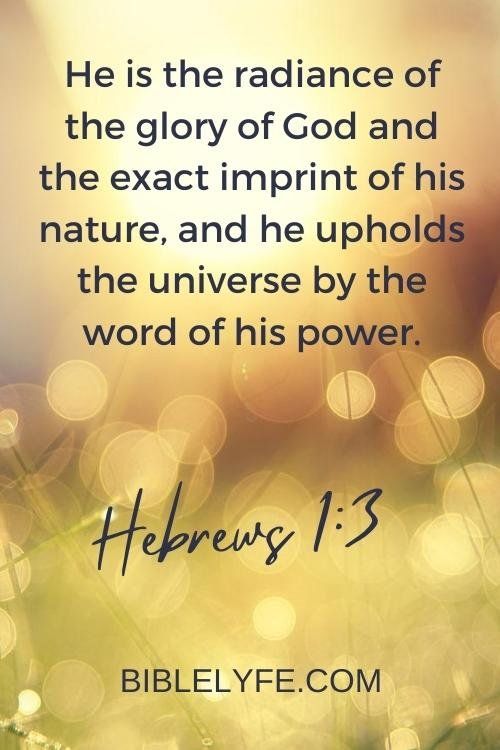 ChristianWalk_'s tweet image. Hebrews 1:3
The Son shows us completely what God is like. He shines with God&apos;s great glory . His nature is the same as God&apos;s nature.

#AWalkWithGod #Scripture #BibleVerse #BibleStudy #Gospel #Faith #Christians #Believers #GodsWord #BBnaija