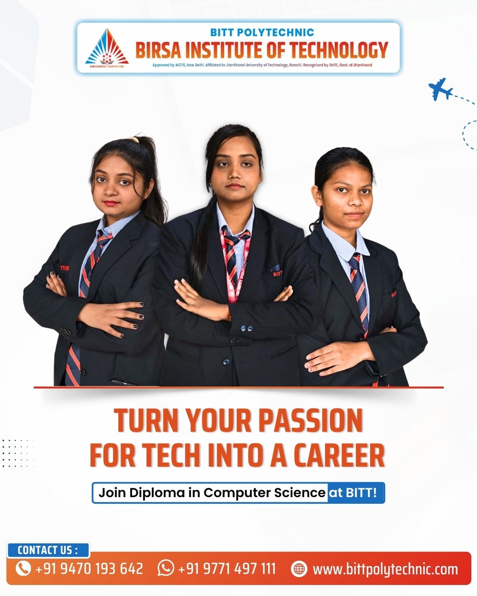 bittpolytechni1's tweet image. At BITT, our Diploma in Computer Science Engineering blends theory with hands-on learning — from coding basics to modern software systems.

Apply Now!
📧hrbittp@gmail.com
📞+91 9470193642
📲WhatsApp: +91 97714 97111

#DiplomaInCSE #BITTPolytechnic #TechFuture #PolytechnicRanchi