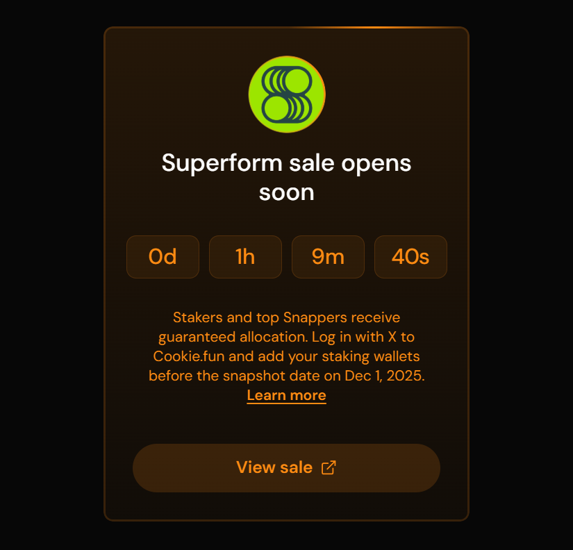 CryptoDuck_TH's tweet image. [ รายละเอียดการขาย $UP จาก @superformxyz ]

🗓️ เปิดให้จองซื้อ 4 วัน ตั้งแต่วันนี้ ถึง 8 ธ.ค. 2025

เริ่มเปิดขาย 4 ทุ่ม ใครอยากซื้อ ถึงเวลาก็อัปเดตข้อมูลจาก @superformxyz อีกรอบเผื่อมีอะไรเซอร์ไพร์สที่ไม่ได้เขียนไว้ ในที่นี้ครับ

การขายจะมีแยก pool เป็น 2 กลุ่ม
1⃣ กลุ่ม Discount…