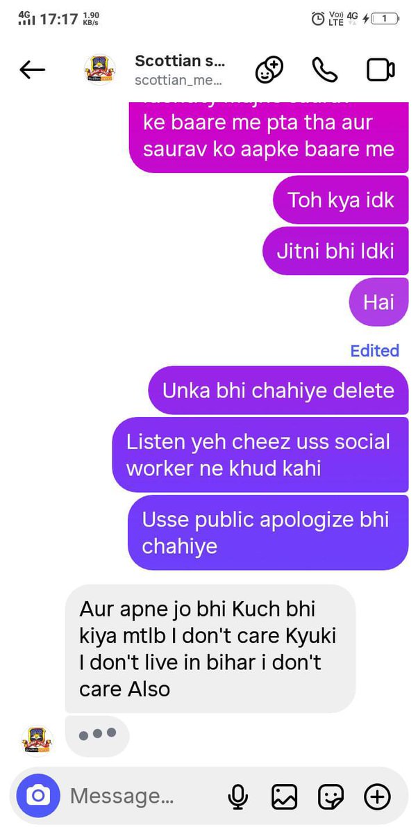 _Raj_k_'s tweet photo. Hello @bihar_police Second video uploaded from that admin. And wo still ladki ko black mail kar rahe hai.. Look at his chats usko kisi se dar nahi lagta... 
https://t.co/cyqg5CeJU4 
Ye insta phele ladke ka jo edite ke liye ladki ki image share kiya th https://t.co/YPR0ittFpr