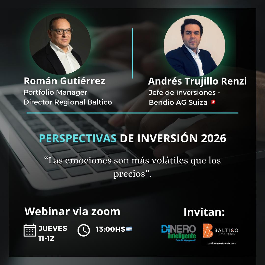 El jueves 11 de diciembre vamos a estar conversando con <a href="/GutierrezRom/">Roman E. Gutierrez</a> sobre la situación de los mercados y compartiendo nuestras perspectivas para el 2026.

Horario:
Argentina: 13:00 hs
Venezuela: 12:00 hs
Suiza: 17:00 hs

¡Los esperamos!