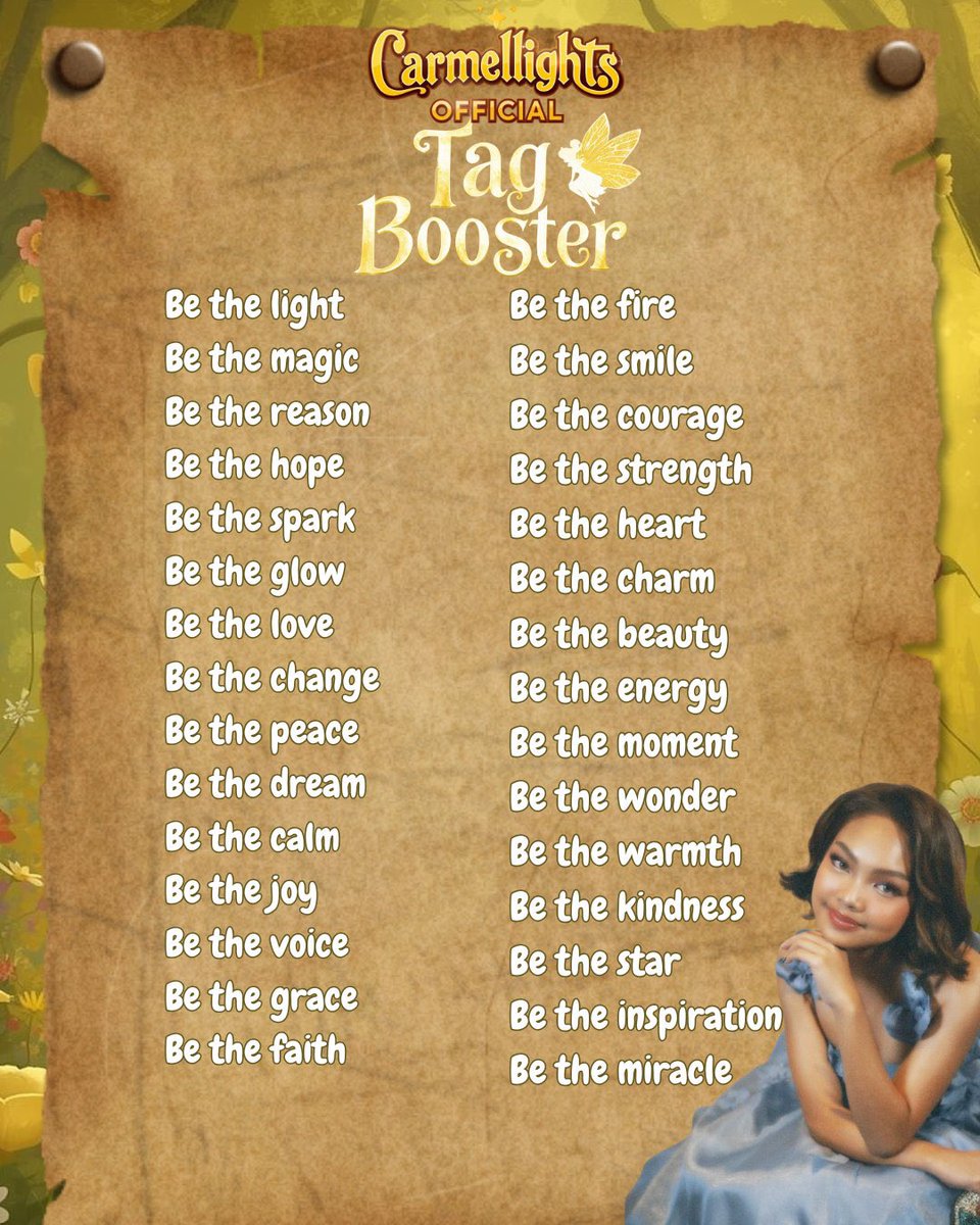 carmellightsofc's tweet photo. Tag booster 

RULES
– No using of emoji
– No using of numbers
– Avoid all capital letters
– Use three words and above

LEADear CARMELLE
#CarmelleCollado https://t.co/XZg7KVpyVn