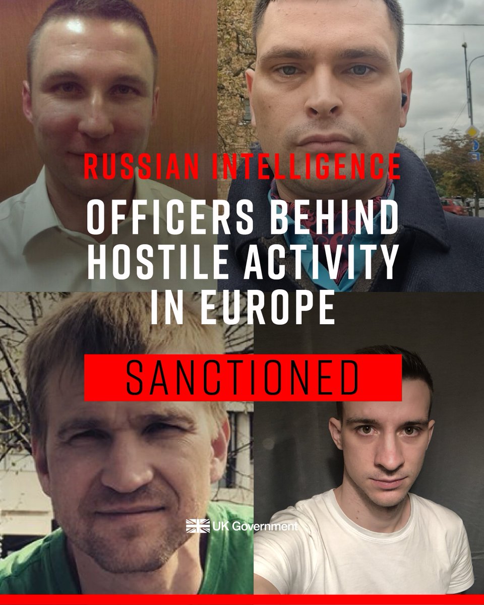 The UK continues to expose and combat malicious Russian activity.

We're sanctioning 11 actors behind Russian-state sponsored hostile attacks, including those working for the GRU – the organisation that targeted the Skripals.