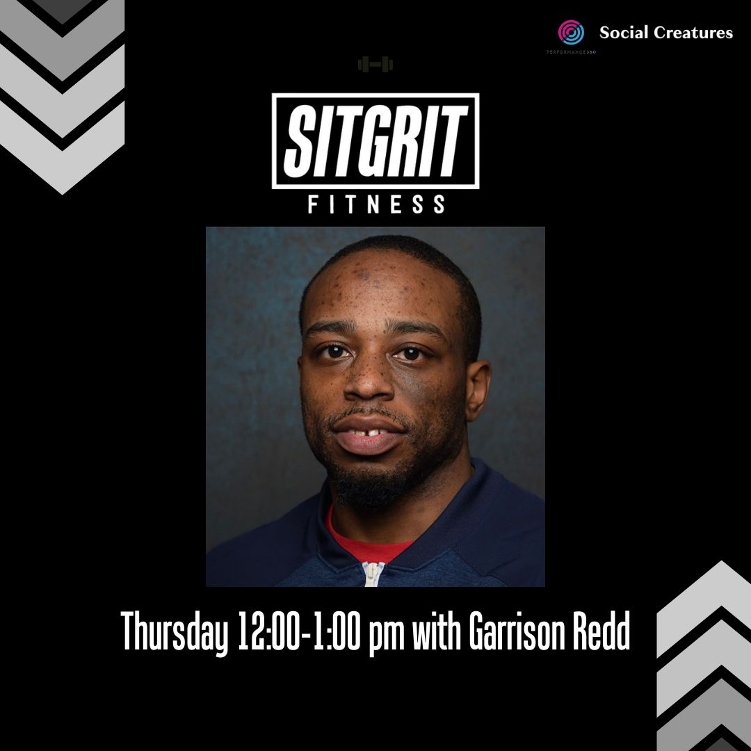 Join us at 12 pm ET for SitGrit class with Garrison today (12/4)!