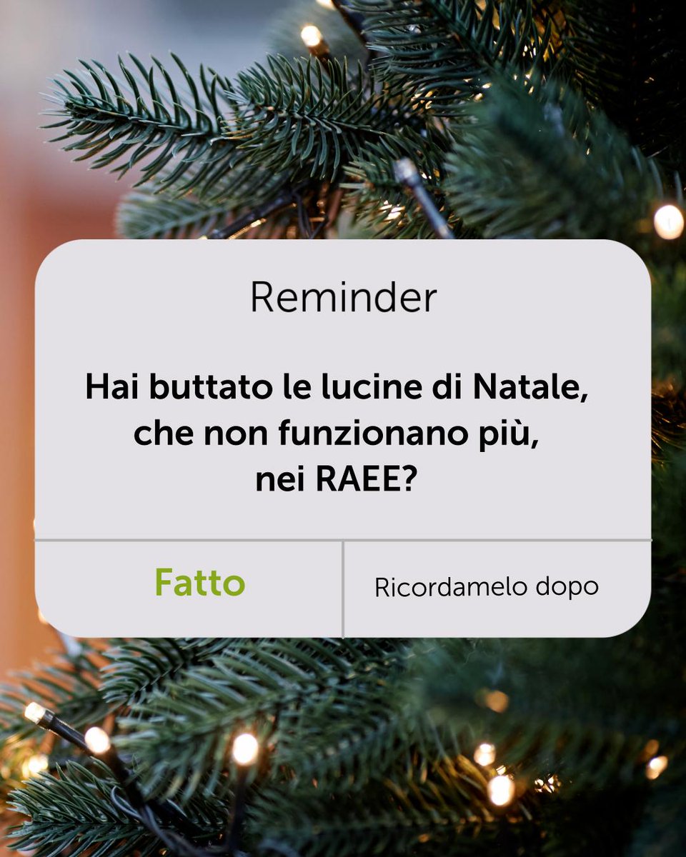 Le luci di Natale non devono essere conferite insieme al vetro, ma nei rifiuti RAEE.

#coreve #riciclo #vetro #raccoltadifferenziata #economiacircolare #reminder