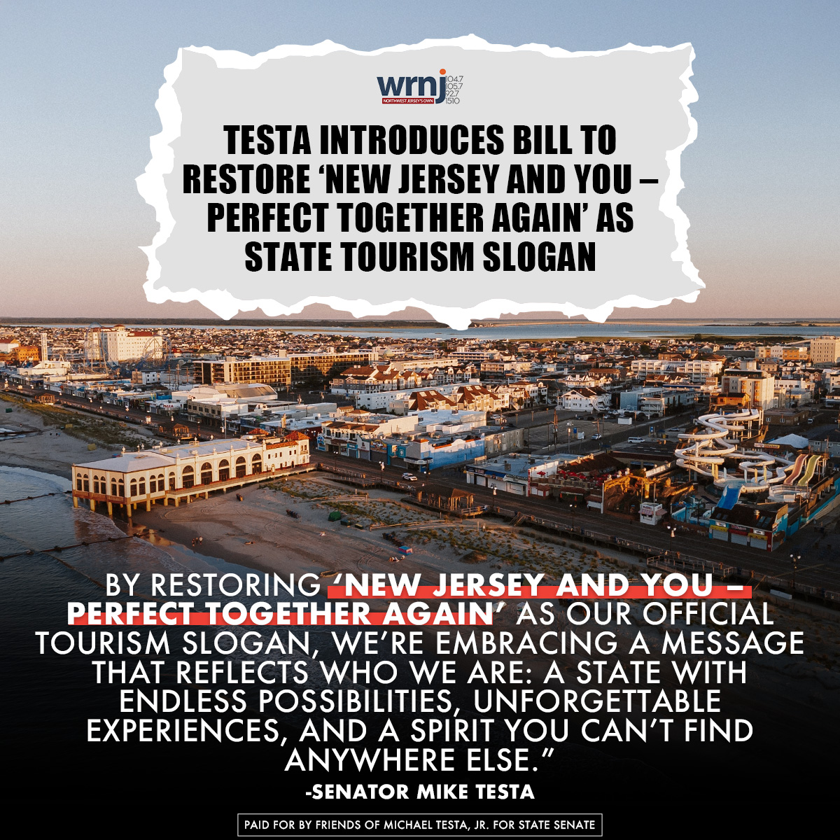 TestaForNJ's tweet image. It&apos;s time to make, &quot;New Jersey and you, perfect together AGAIN!&quot;