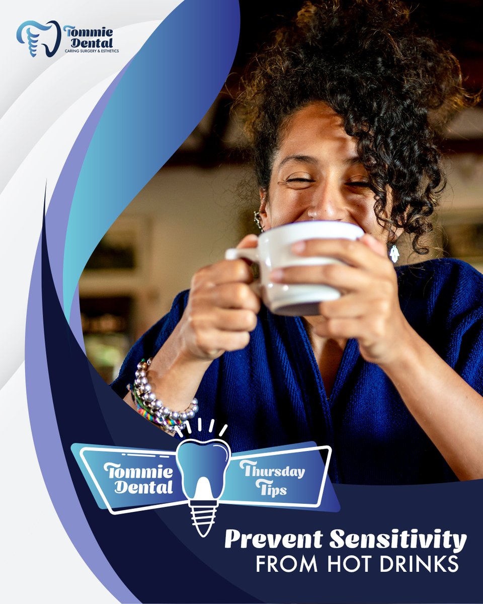 Feeling a twinge when sipping hot drinks? Tooth sensitivity can be caused by enamel erosion, tooth decay, or gum recession. To manage the discomfort, let beverages cool slightly and use a straw. If discomfort continues, schedule a visit with Tommie Dental to find the cause.