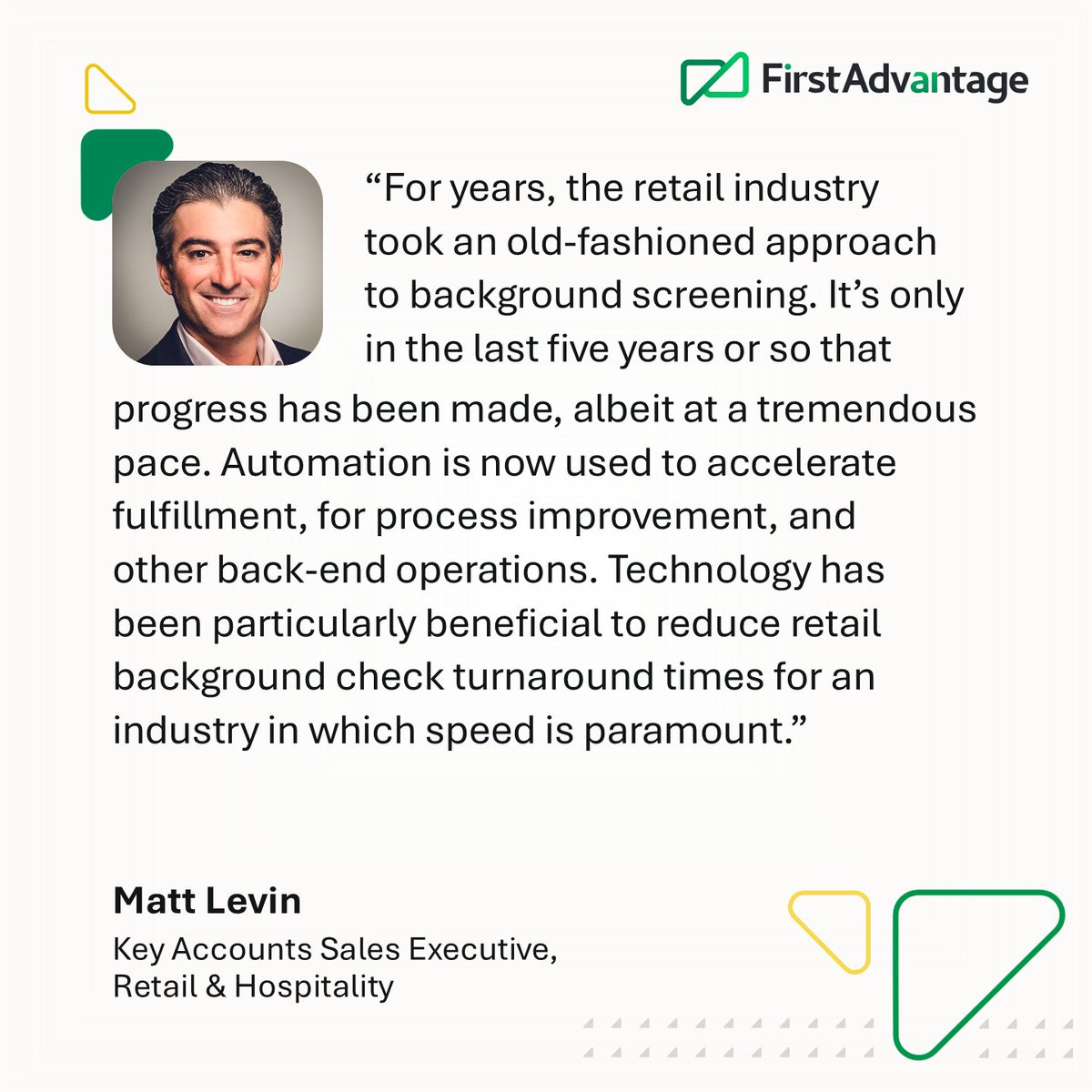 firstadvantage's tweet image. This tool is helping retailers streamline and scale their hiring! 

Matt Levin shared strategies for #retail hiring in a recent blog - is your organization leveraging this one? ⬇️

Read more in this blog: fadv.com/blog/fa-live-h….

#BackgroundScreening #RetailIndustry