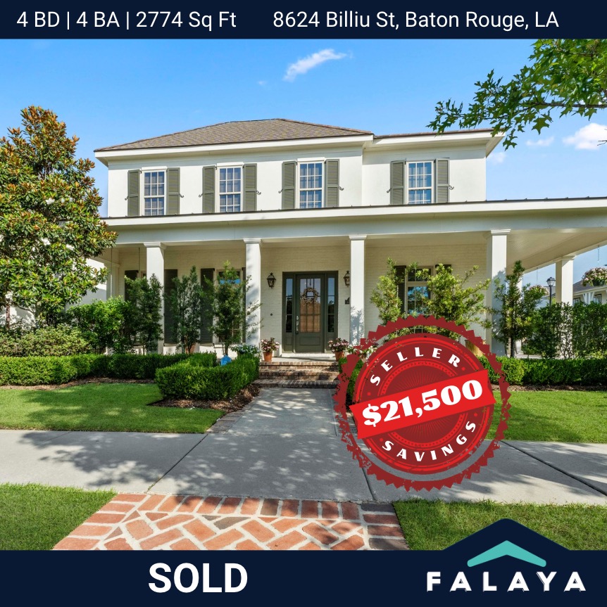 🎉 SOLD! 🎉

📍 8624 Billiu St, Baton Rouge, LA 70817
💰 Seller Savings: $21,500
📐 2,774 Sq. Ft. | 🛏 4 Bedrooms | 🛁 4 Bathrooms

Another beautiful Baton Rouge home sold — and another huge win for our sellers who saved $21,500 using Falaya! 🙌

#SOLD #Falaya #SellerSavings
