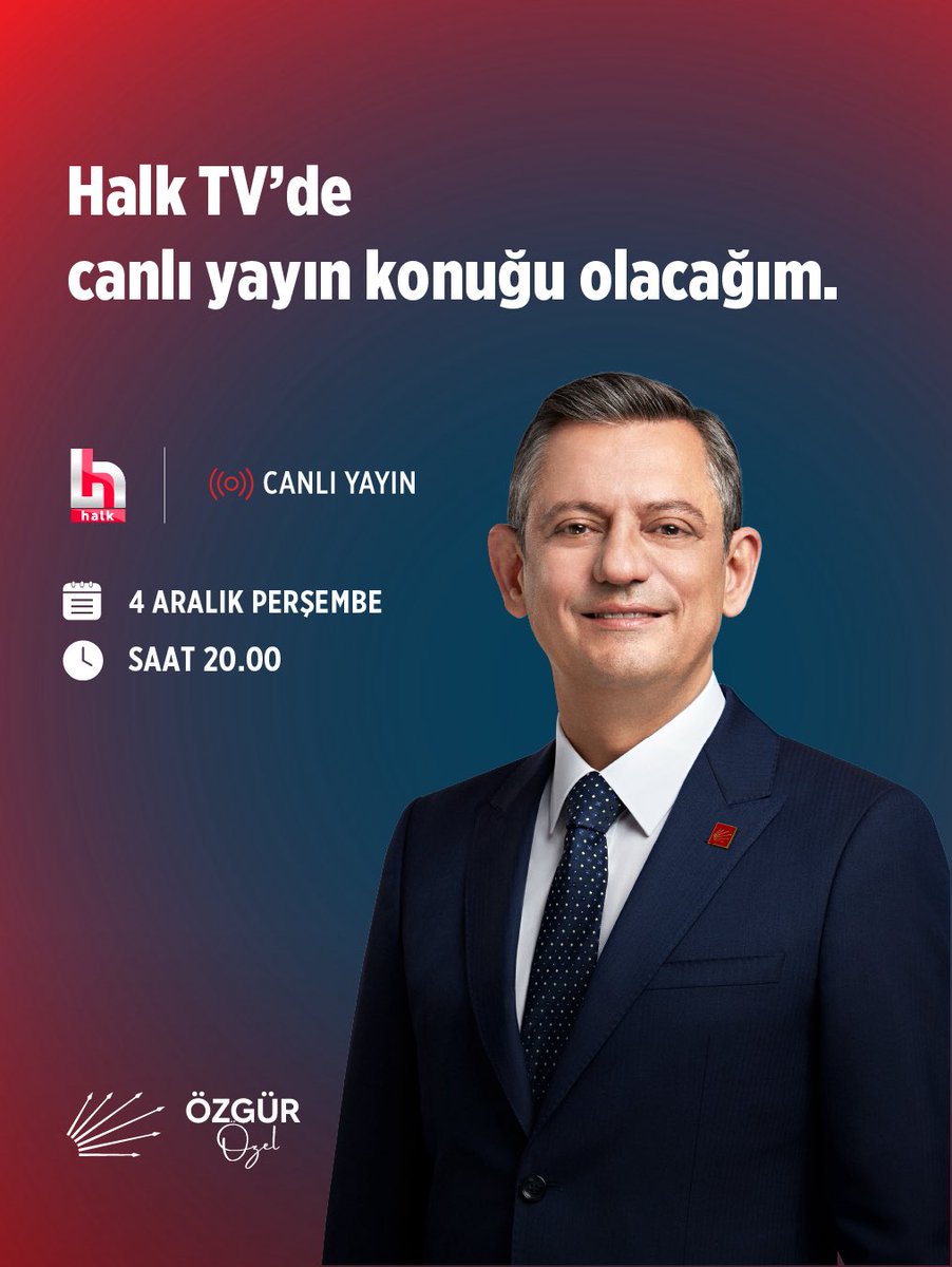 Bu akşam Halk TV’de canlı yayın konuğu olacağım.

4 Aralık Perşembe | 20.00