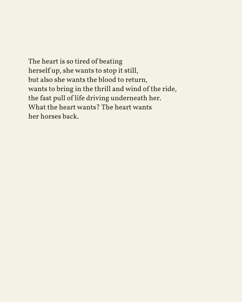 “The heart is watching Lifetime movies / and wishing, and missing all the good / parts of her that she has forgotten.”

— Ada Limón

.
.
.

This poem appeared in Guernica, 2011. Shared here with deep gratitude.
