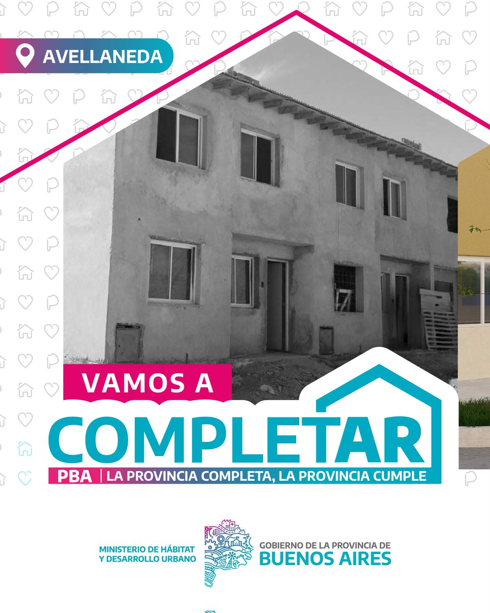 MinHabitatPBA's tweet photo. ¡Seguimos recuperando obras que fueron paralizadas por el gobierno nacional!
A través del #ProgramaCompletar vamos a finalizar 32 viviendas en Isla Maciel, en #Avellaneda.
En la Provincia seguimos garantizando el derecho a la vivienda para más vecinos y vecinas bonaerenses. https://t.co/wq1mMrYkSa