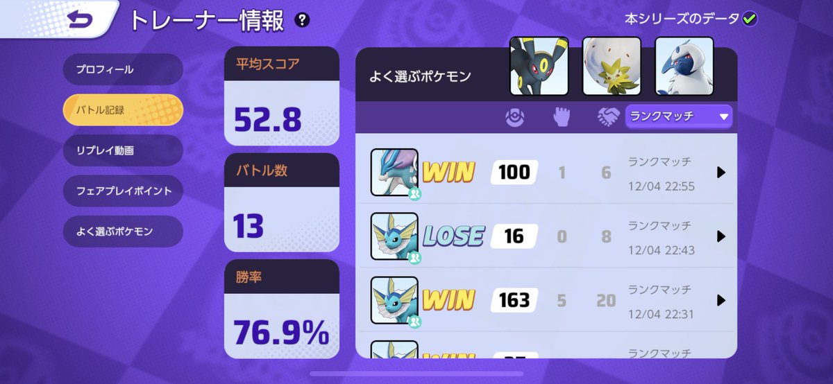 新シーズン初日にこの勝率で上がれたのいつぶりだろ😅
誘ってくれたみでらさん、一緒にやってくださった皆さん本当にありがとうございました！