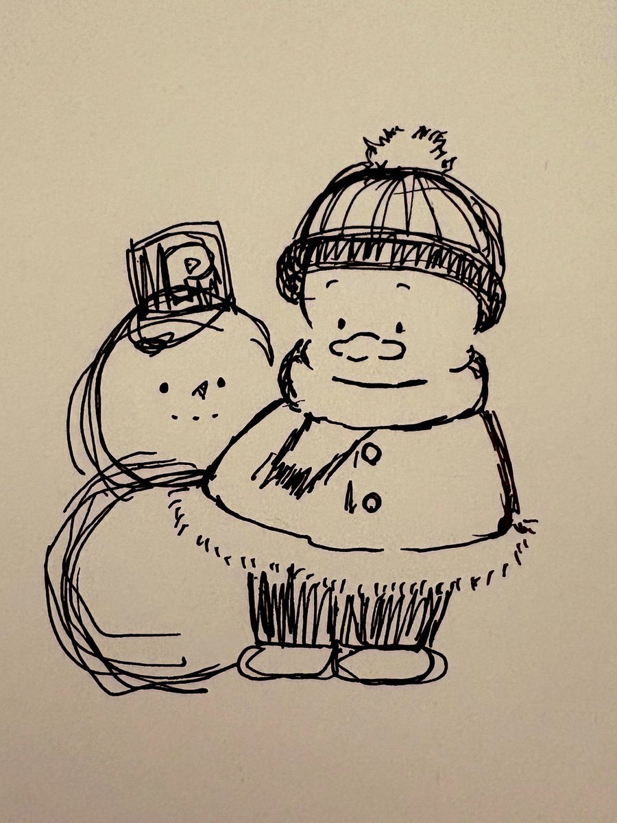 KezPza's tweet photo. 雪だるまとペックル☃
#ファンアート #落書き https://t.co/e36p82lTkt