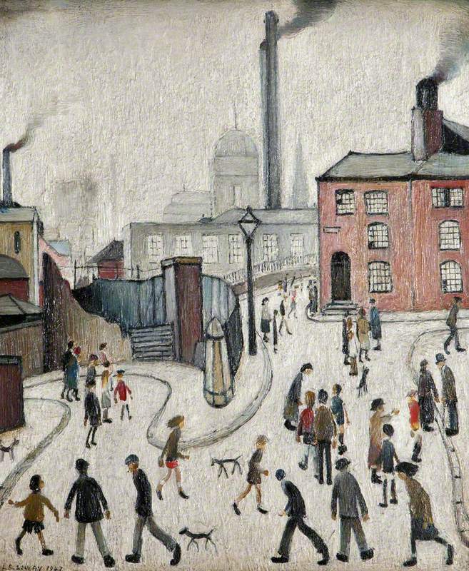lowryartist's tweet image. Street Scene wikiart.org/en/l-s-lowry/s…