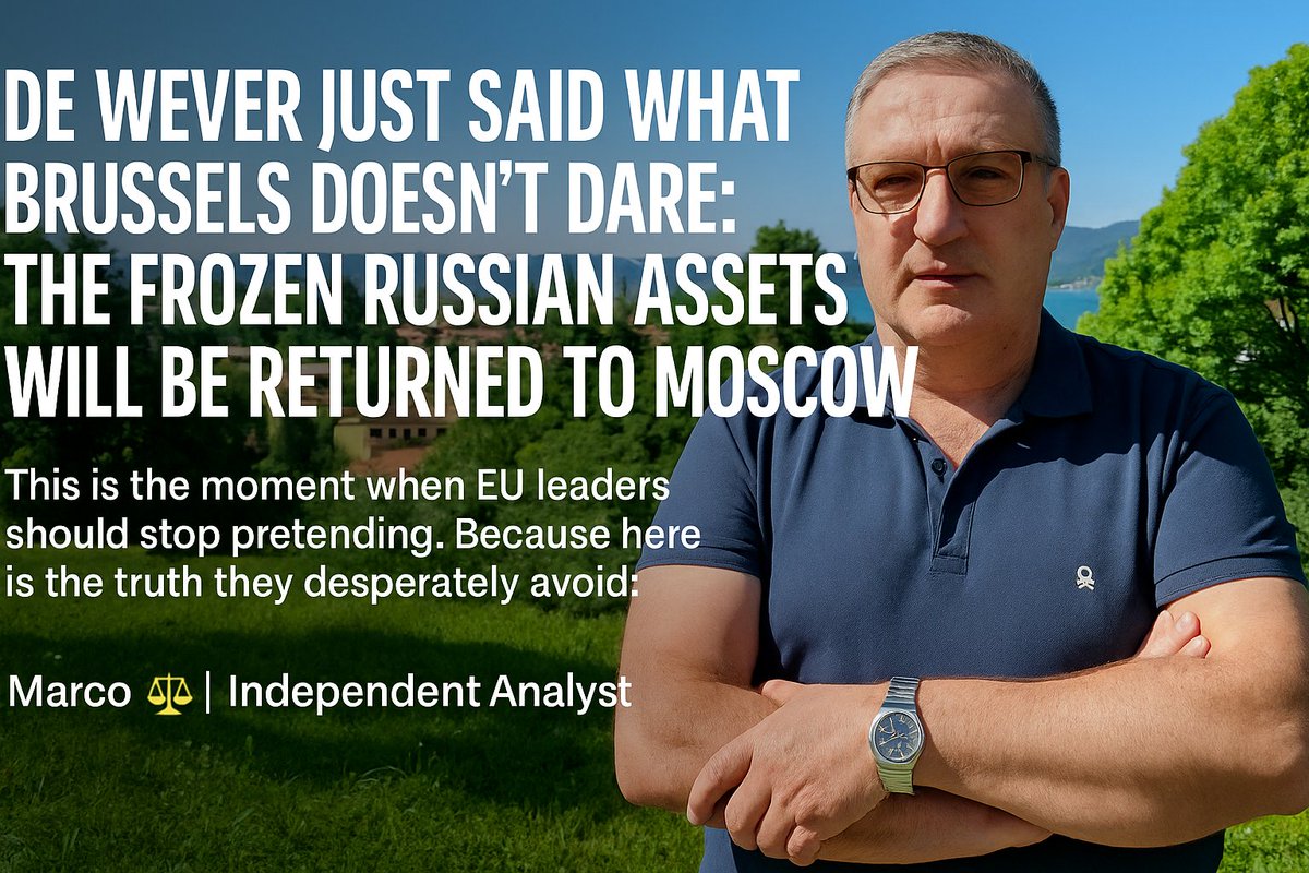 <a href="/visegrad24/">Visegrád 24</a> 💥🇪🇺 **DE WEVER JUST SAID WHAT BRUSSELS DOESN’T DARE:

THE FROZEN RUSSIAN ASSETS WILL BE RETURNED TO MOSCOW**

Belgian PM Bart De Wever has confirmed the obvious:

“The frozen Russian assets will ultimately be returned.”

This is the moment when EU leaders should stop pretending.