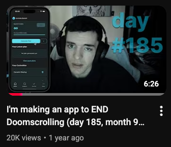 このチャンネルで最も人気のあるYouTube動画は、文字通り私が6分間アプリのデモを説明するものです