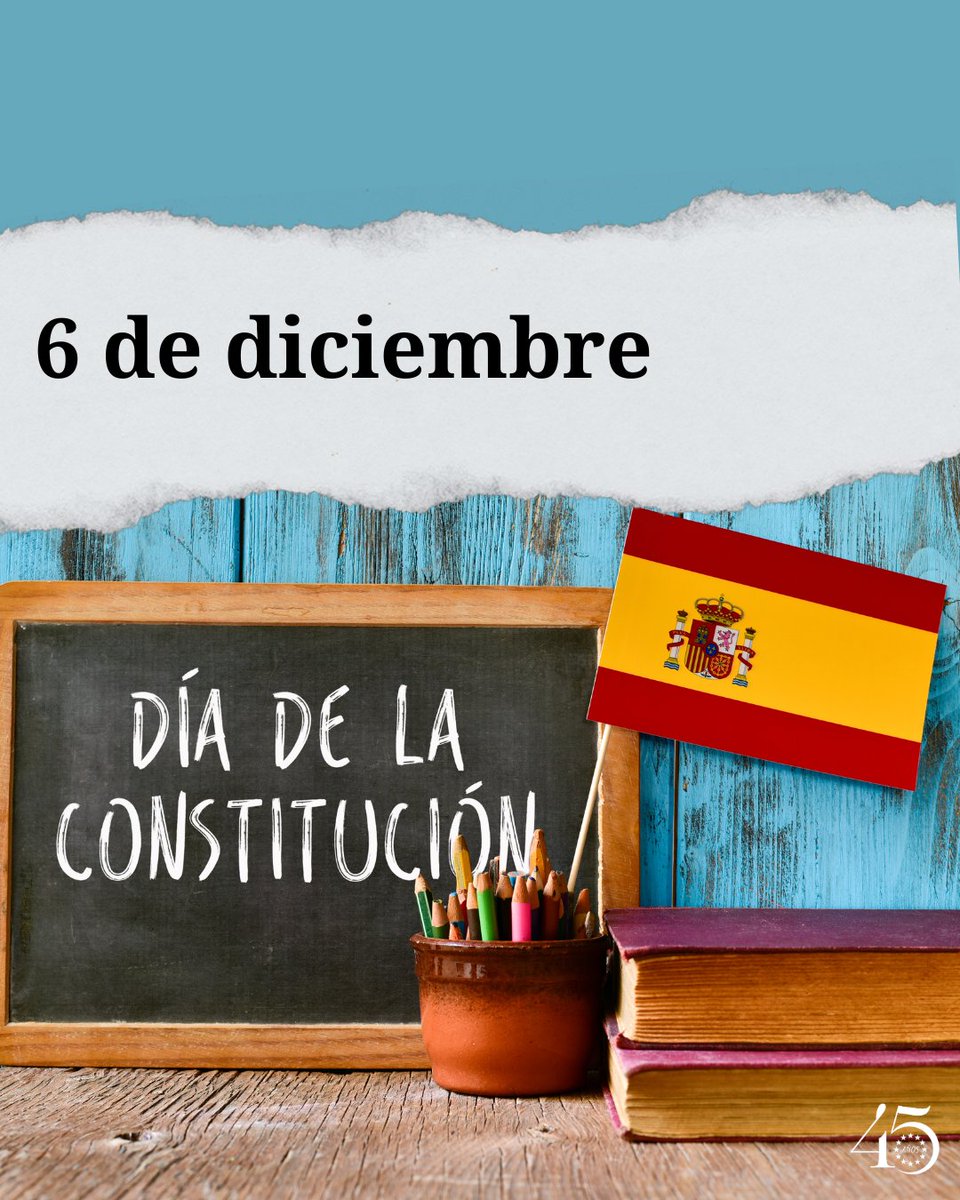 ¡Feliz #DíadelaConstitución!🇪🇸

📜Fue el 6 de diciembre de 1978 cuando tuvo lugar la aprobación de la #CartaMagna que rige la convivencia democrática de los ciudadanos. 

📃Un texto donde se reconocen los derechos y los deberes fundamentales, así como la organización territorial,