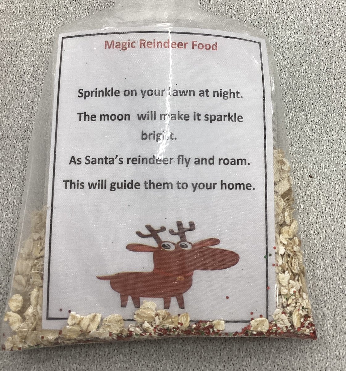 Nursery have made their own reindeer food, to light the way for Rudolph and his friends. 🧑‍🎄🎄