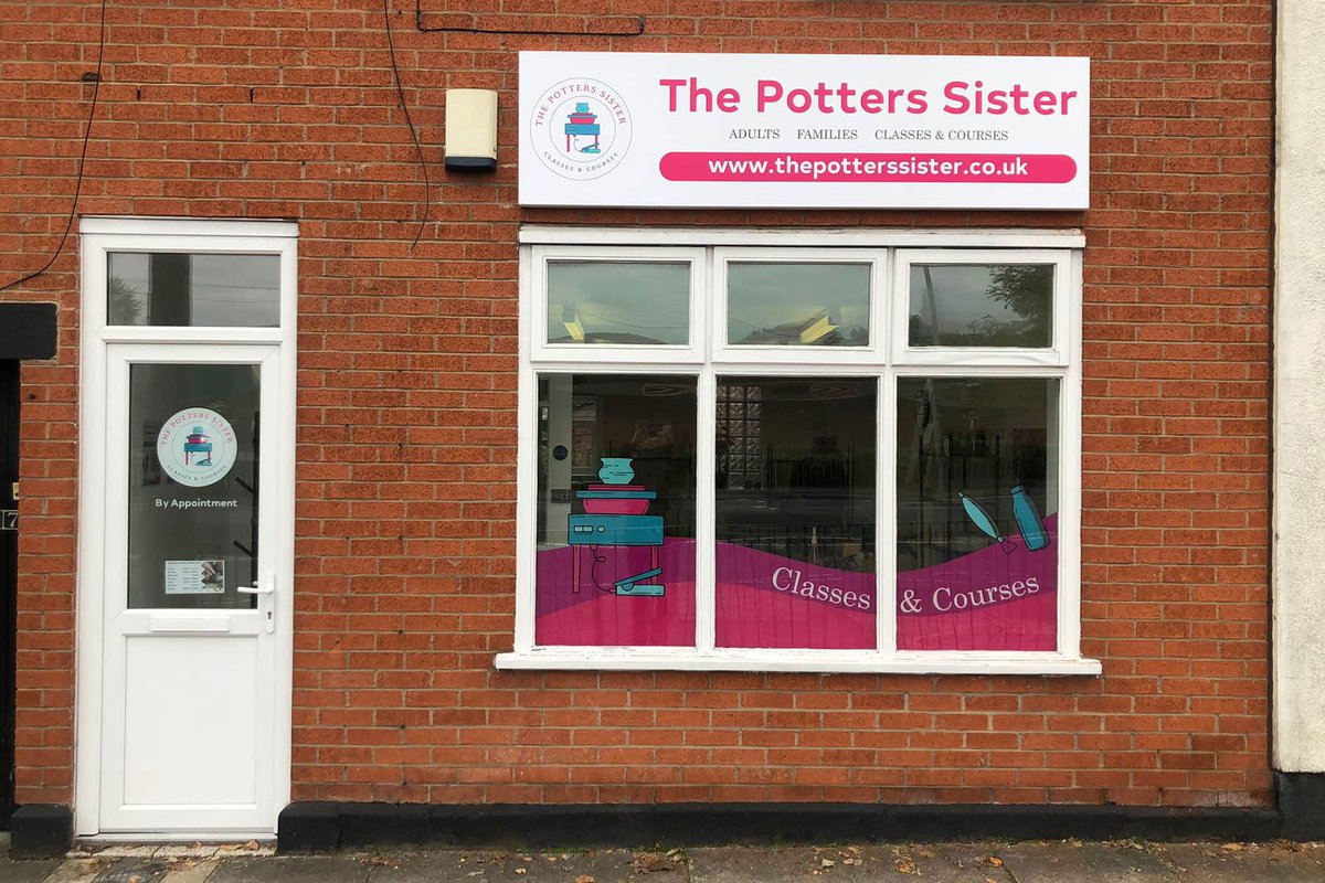 SignsPreston's tweet image. A lovely upgrade for The Potters Sister 🎨🤎

We designed and installed a new printed tray sign plus reverse-printed window vinyl's to give their studio frontage a warm, creative feel.

📞 Looking to refresh your shopfront? We can help.

#ShopfrontSignage #WindowGraphics