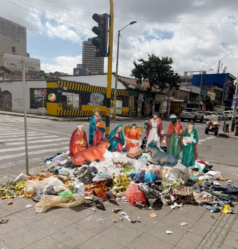 Pesebre típico bogotano.