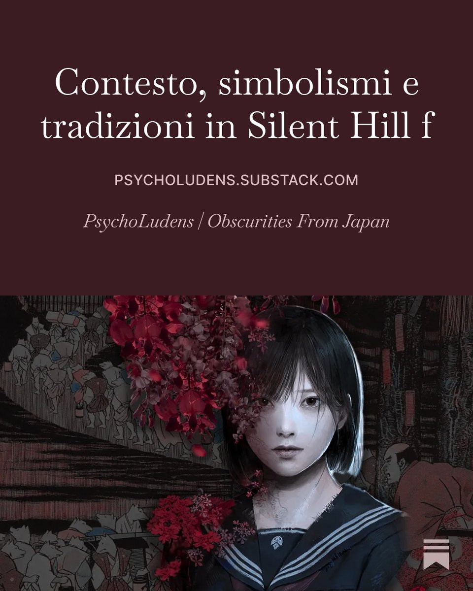 psycho_ludens's tweet image. Ritorno a scrivere su #Substack e lo faccio con un articolo in cui analizzo folklore e simboli presenti in #SilentHillf, un titolo che mi ha colpito davvero tanto, anche in virtù del fatto che l&apos;ho giocato subito dopo il mio viaggio in Giappone.

A voi!

psycholudens.substack.com/p/contesto-sim…