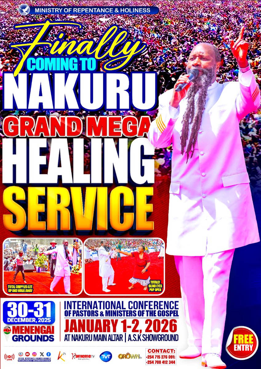 MENENGAI 8 CRUSADE.DONT MISS PLEASE &amp; GOD WILL BLESSING.